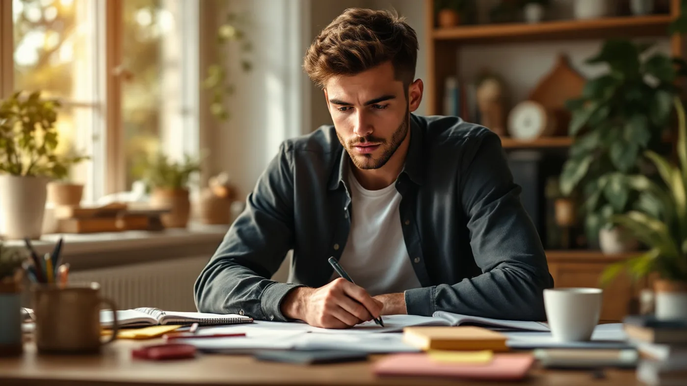 ADHD statistics 2026: a person working at a desk with a notebook nearby