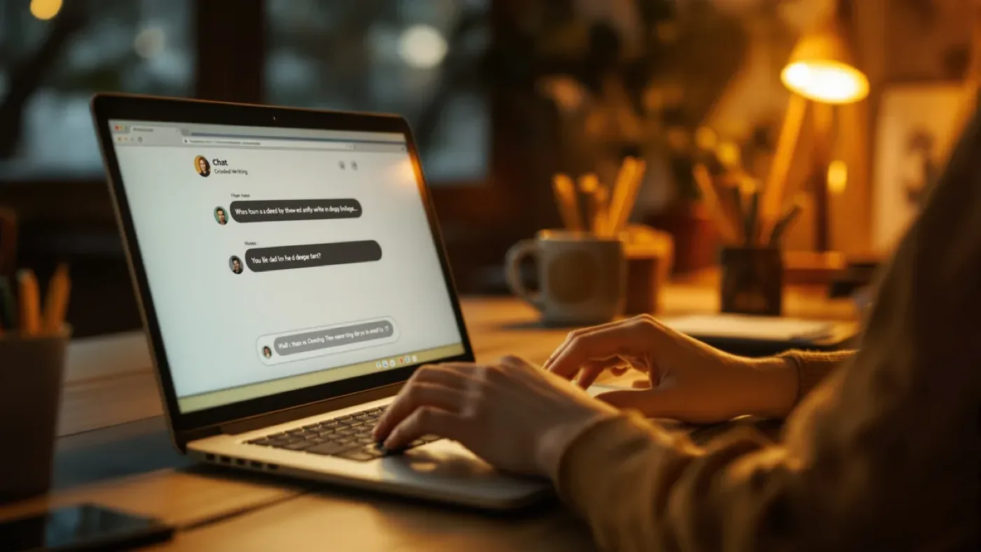 AI therapist prompt examples on a laptop