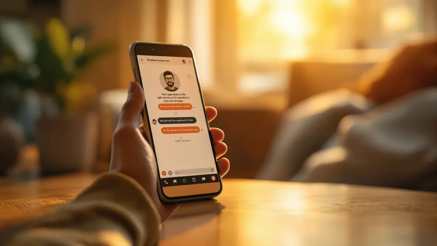 Character AI therapist chat on a phone