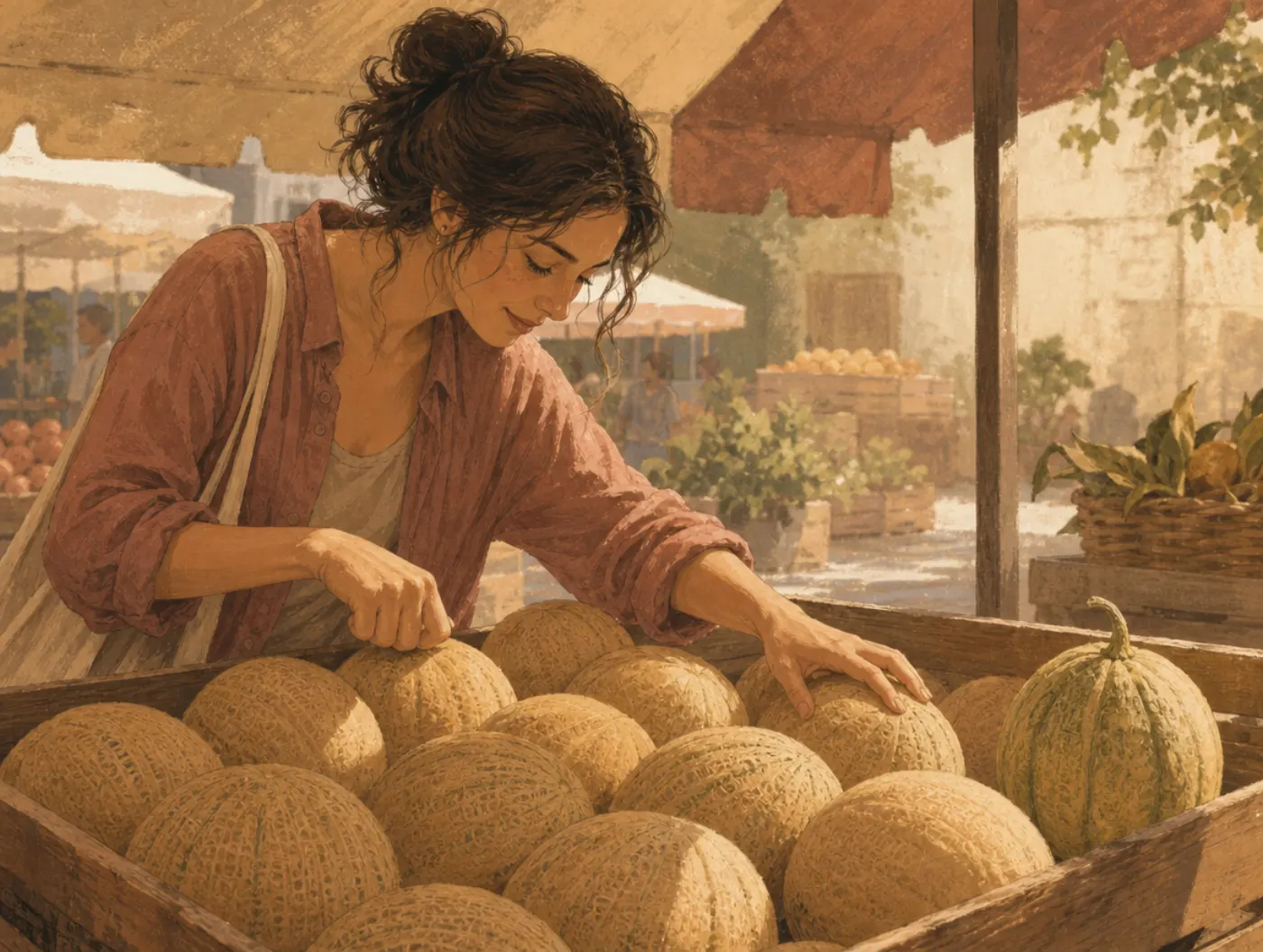 Congruence bias: a shopper thumps melon after melon the same way, skipping the one that might answer differently.