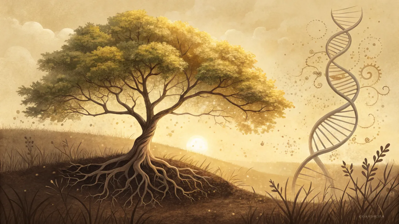 Illustration of genes and environment together shaping development