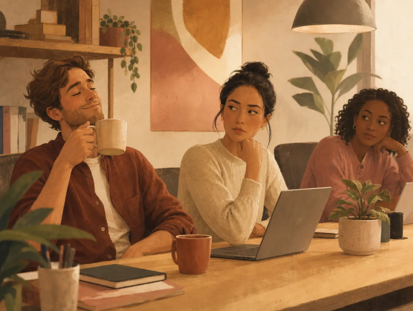 Moral Foundations Test: coworkers react differently after one takes the last coffee without asking, showing differing se
