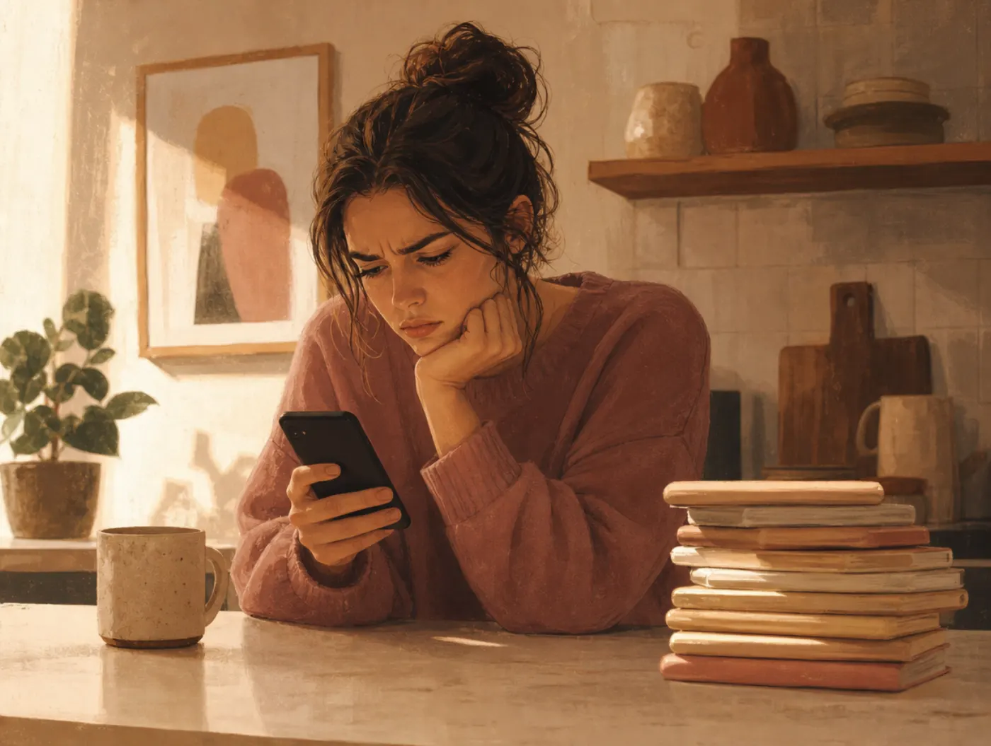 Paranoid Personality Disorder Test: person scrutinizing an old friend's message for hidden meaning, unopened messages st