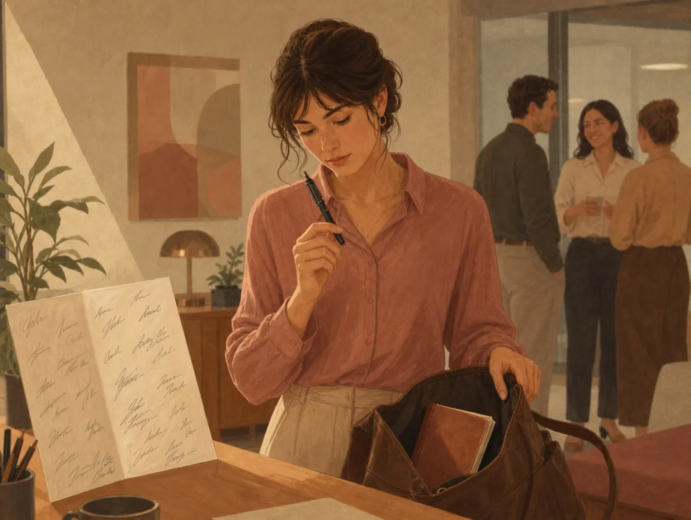 Introverted Feeling: pausing over a signed card, weighing it against a private journal