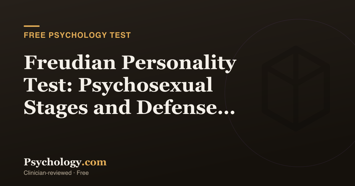 Ocd Rates Freudian Personality Test & Defense Style | Psychology.com