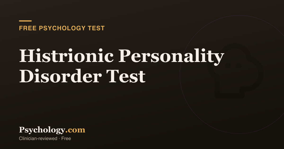 Ocd Rates Histrionic Personality Disorder Test | Psychology.com