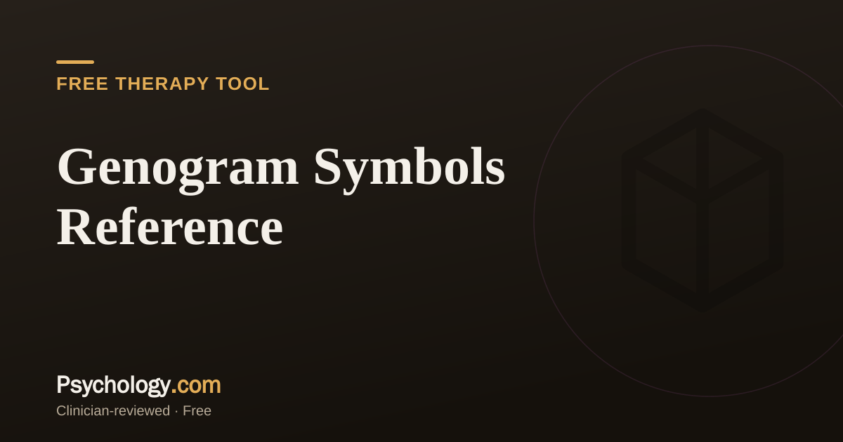 Genogram Symbols Reference Key (Free PDF) | Psychology.com