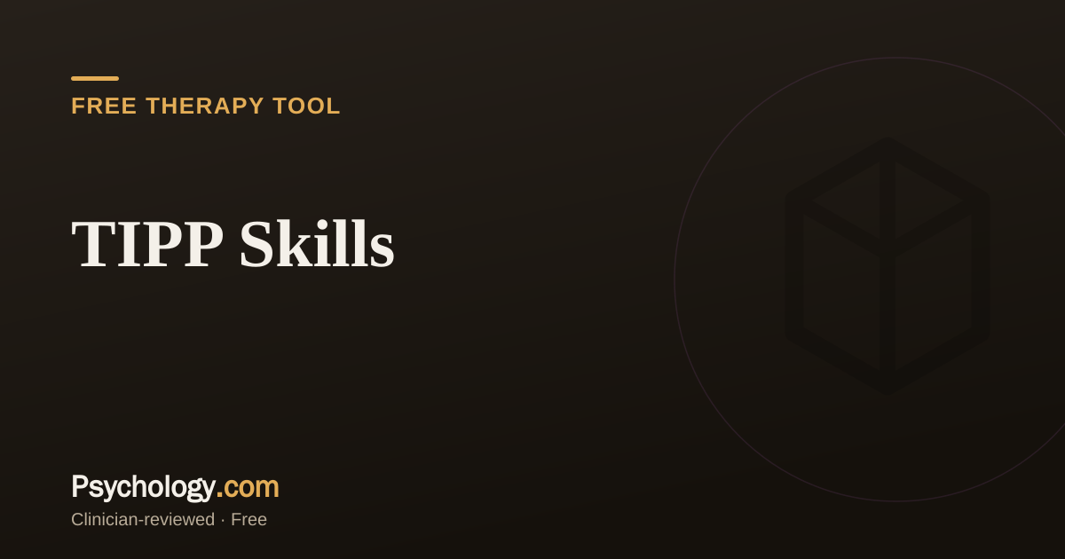 Tipp Work TIPP Skills for Crisis Distress (Free DBT PDF) | Psychology.com